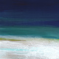 Surf and Sky- abstract beach painting Painting by Linda Woods Surf and Sky- abstract beach painting Painting by Linda Woods