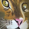 Tabby Kat Painting by Theresa Honeycheck Tabby Kat Painting by Theresa Honeycheck