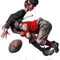 Tackled Painting by Norman Rockwell Tackled Painting by Norman Rockwell