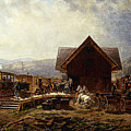 The 9.45 A.m. Accomodation, Stratford, Connecticut, 1864 Painting by Edward Lamson Henry