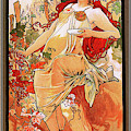 The Autumn by Alphonse Mucha Painting by Rolando Burbon The Autumn by Alphonse Mucha Painting by Rolando Burbon