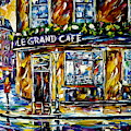 The Cafe On The Corner Painting by Mirek Kuzniar The Cafe On The Corner Painting by Mirek Kuzniar