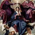 'The Coronation of the Virgin', ca. 1635, Spanish School, ... Painting by Diego Velazquez -1599-1660- 'The Coronation of the Virgin', ca. 1635, Spanish School, ... Painting by Diego Velazquez -1599-1660-
