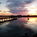 The Hollering Place Pier at Sunset by Suzy Piatt
