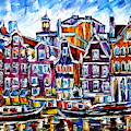The Houses Of Amsterdam Painting by Mirek Kuzniar The Houses Of Amsterdam Painting by Mirek Kuzniar