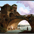The Ponte Salario by Hubert Robert Painting by Rolando Burbon The Ponte Salario by Hubert Robert Painting by Rolando Burbon