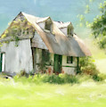 The Summer Cottage Digital Art by Lois Bryan The Summer Cottage Digital Art by Lois Bryan