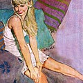 The Winking Lady On Pillows by Coby Whitmore The Winking Lady On Pillows by Coby Whitmore