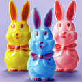 Three Bunnies Drawing by CSA Images Three Bunnies Drawing by CSA Images