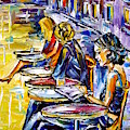 Three Parisiennes Painting by Mirek Kuzniar Three Parisiennes Painting by Mirek Kuzniar