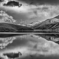 Topaz Lake Winter Reflection, Black And White by Jeff Sullivan Topaz Lake Winter Reflection, Black And White by Jeff Sullivan