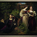 Torquato Tasso and the Two Leonores by Karl Ferdinand Sohn Painting by Rolando Burbon Torquato Tasso and the Two Leonores by Karl Ferdinand Sohn Painting by Rolando Burbon