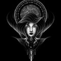 Trilia Red Nebula Portrait BLKGS Digital Art by Rolando Burbon Trilia Red Nebula Portrait BLKGS Digital Art by Rolando Burbon
