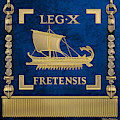 Trireme Standard of the 10th Legion of the Strait - Blue Vexilloid of Legio X Fretensis Digital Art by Serge Averbukh Trireme Standard of the 10th Legion of the Strait - Blue Vexilloid of Legio X Fretensis Digital Art by Serge Averbukh