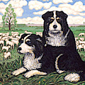 Two Sheep Dogs by Linda Mears Two Sheep Dogs by Linda Mears