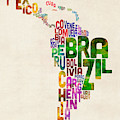 Typography Map of Latin America, Mexico, Central and South America Digital Art by Michael Tompsett Typography Map of Latin America, Mexico, Central and South America Digital Art by Michael Tompsett