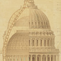 United States Capitol, Section of Dome, 1855 Drawing by Thomas Ustick Walter United States Capitol, Section of Dome, 1855 Drawing by Thomas Ustick Walter