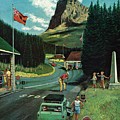 U.s./canadian Border At Waterton-glacier by Ben Kimberly Prins U.s./canadian Border At Waterton-glacier by Ben Kimberly Prins