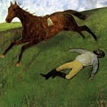 Verletzter Jockey Injured Jockey Painting by Edgar Degas Verletzter Jockey Injured Jockey Painting by Edgar Degas