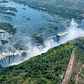 Victoria Falls, Aerial View Photograph by Marcy Wielfaert Victoria Falls, Aerial View Photograph by Marcy Wielfaert