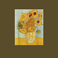 Vincent Van Gogh - Sunflowers - T Shirt Womens Mens Shirt by Do David Vincent Van Gogh - Sunflowers - T Shirt Womens Mens Shirt by Do David