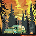 Vintage Shasta Camper Digital Art by Sassan Filsoof Vintage Shasta Camper Digital Art by Sassan Filsoof