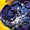 Violet Tri-Fish Painting by J Vincent Scarpace Violet Tri-Fish Painting by J Vincent Scarpace