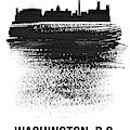 Washington, D.c. Skyline Brush Stroke Black by Naxart Studio Washington, D.c. Skyline Brush Stroke Black by Naxart Studio