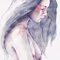 Watercolor abstract portrait of a girl Painting by Dimitar Hristov Watercolor abstract portrait of a girl Painting by Dimitar Hristov
