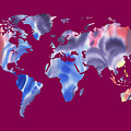 Watercolor Silhouette World Map Png IIi by Irina Sztukowski Watercolor Silhouette World Map Png IIi by Irina Sztukowski