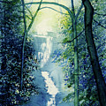 Waterfall Painting by Glenn Marshall Waterfall Painting by Glenn Marshall