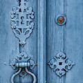 Weathered Blue Door Lock Photograph by David Letts Weathered Blue Door Lock Photograph by David Letts