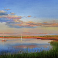 West Bay Landing, Osterville Painting by Jonathan Gladding West Bay Landing, Osterville Painting by Jonathan Gladding