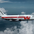 Western Airlines Boeing 737-247 Mixed Media by Erik Simonsen Western Airlines Boeing 737-247 Mixed Media by Erik Simonsen