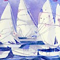White Sails Painting by Midge Pippel White Sails Painting by Midge Pippel