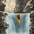 White water kayaking Painting by Sassan Filsoof White water kayaking Painting by Sassan Filsoof