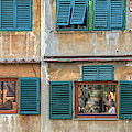 Windows of  Ponte Vecchio Photograph by David Letts