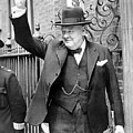 Winston Churchill showing the v sign Photograph by English School Winston Churchill showing the v sign Photograph by English School