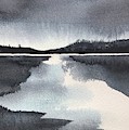 Dark Winter Lake Painting by Luisa Millicent Dark Winter Lake Painting by Luisa Millicent