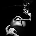 Woman smoking a cigar Photograph by Johan Swanepoel Woman smoking a cigar Photograph by Johan Swanepoel