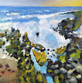 Yachats Surf Painting by Mike Bergen Yachats Surf Painting by Mike Bergen