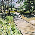 Yosemite Path Painting by Luisa Millicent Yosemite Path Painting by Luisa Millicent