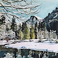 Yosemite Valley - December Painting by Luisa Millicent Yosemite Valley - December Painting by Luisa Millicent