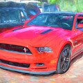 2014 Red Ford Mustang GT CS X187 #1 by Rich Franco