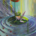 A Frog in a Bunny Suit Painting by Mindy Huntress A Frog in a Bunny Suit Painting by Mindy Huntress