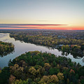 Areal Sunset on the MilleIles river Photograph by Carl Marceau Areal Sunset on the MilleIles river Photograph by Carl Marceau