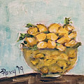 Bowl of Lemons Painting by Roxy Rich Bowl of Lemons Painting by Roxy Rich
