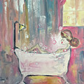Bubble Bath Painting by Roxy Rich Bubble Bath Painting by Roxy Rich
