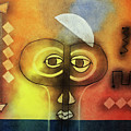 Building Blocks Painting by Winston Saoli 1950-1995 Building Blocks Painting by Winston Saoli 1950-1995