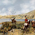 Caccia Col Falco #1 Painting by Guido Borelli Caccia Col Falco #1 Painting by Guido Borelli